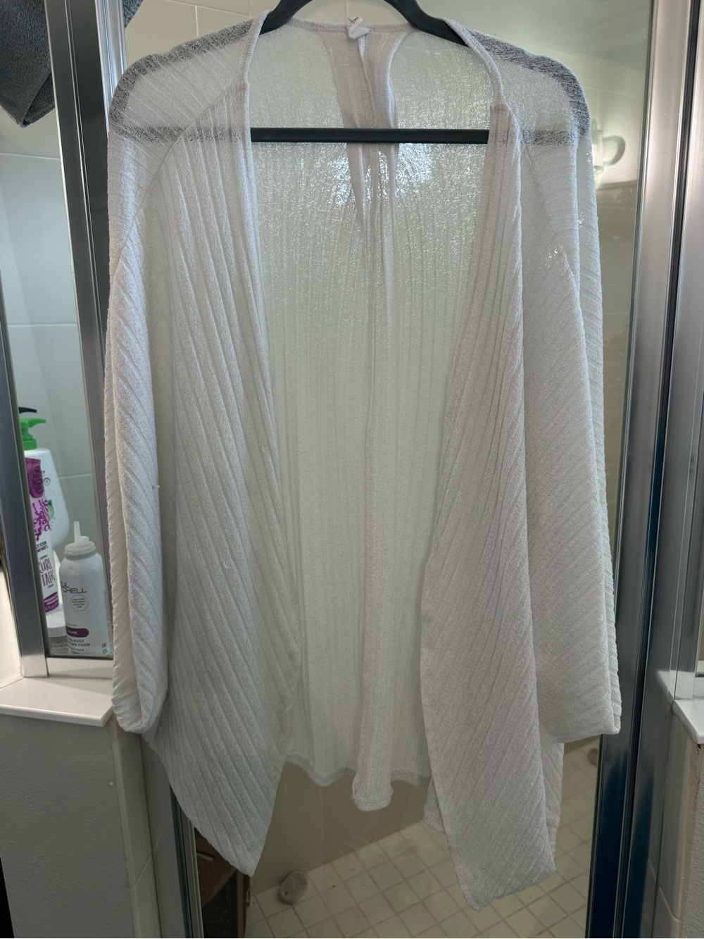 Pinkblush White Sheer Knit Cardigan
